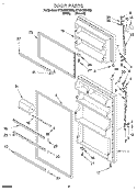 DOOR Diagram and Parts List for ET18HNXDN05  Whirlpool Refrigerator