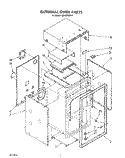 EXTERNAL OVEN Diagram and Parts List for SB100PER0  Whirlpool Range