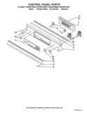 CONTROL PANEL PARTS Diagram and Parts List for KESS907SBL02  KitchenAid Range
