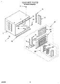 CABINET Diagram and Parts List for ACE124XD0  Whirlpool Air Conditioner