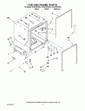 TUB AND FRAME PARTS Diagram and Parts List for KUDC03FVBL4  KitchenAid Dishwasher