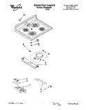 COOKTOP, LITERATURE Diagram and Parts List for RF356BXDW0  Whirlpool Range