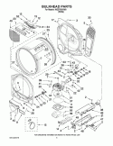 BULKHEAD PARTS Diagram and Parts List for WED7600XW0  Whirlpool Dryer