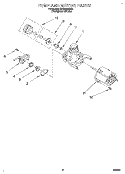 PUMP AND MOTOR Diagram and Parts List for RUD3000DQ1  Roper Dishwasher