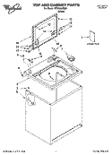 TOP AND CABINET PARTS Diagram and Parts List for WTW5600SQ0  Whirlpool Washer
