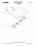 COOKTOP PARTS Diagram and Parts List for ISE630WS00  Whirlpool Range