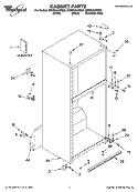 CABINET PARTS Diagram and Parts List for GR9FHKXPB00  Whirlpool Refrigerator