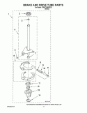 BRAKE AND DRIVE TUBE PARTS Diagram and Parts List for 7MWT74500SQ2  Whirlpool Washer
