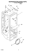 REFRIGERATOR LINER Diagram and Parts List for 7ED7FHGXKQ01  Whirlpool Refrigerator