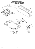COOKTOP PARTS Diagram and Parts List for KDRP407HBU09  KitchenAid Range