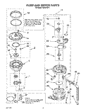 PUMP AND MOTOR Diagram and Parts List for KUDB230Y1  KitchenAid Dishwasher