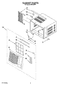CABINET PARTS Diagram and Parts List for ACQ158PT1  Whirlpool Air Conditioner