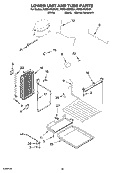 LOWER UNIT AND TUBE PARTS Diagram and Parts List for KSSS48QMW01  KitchenAid Refrigerator