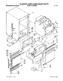CABINET, LINER AND DOOR, LITERATURE Diagram and Parts List for KUIS185S1  KitchenAid Ice Maker