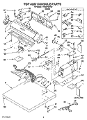 TOP AND CONSOLE PARTS Diagram and Parts List for YCEM2760TQ0  Whirlpool Dryer