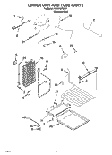 LOWER UNIT AND TUBE PARTS Diagram and Parts List for KSSC42FMS01  KitchenAid Refrigerator