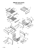 FREEZER SHELF Diagram and Parts List for KSRF36DTX03  KitchenAid Refrigerator