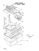 SHELF PARTS, OPTIONAL PARTS Diagram and Parts List for ET1MTKXKT08  Whirlpool Refrigerator