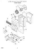 AIRFLOW AND CONTROL Diagram and Parts List for ACS072XE0  Whirlpool Air Conditioner
