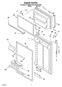 DOOR Diagram and Parts List for ET8FTKXKQ02  Whirlpool Refrigerator