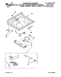 COOKTOP Diagram and Parts List for RF376PXYW3  Whirlpool Range