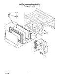 DOOR AND LATCH Diagram and Parts List for MT6120XYQ0  Whirlpool Microwave