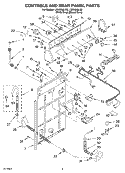 CONTROLS AND REAR PANEL Diagram and Parts List for LSN2000LG0  Whirlpool Washer