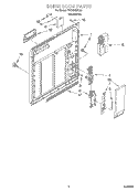 INNER DOOR Diagram and Parts List for TUD5700EQ4  Estate Dishwasher