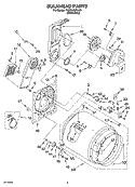 BULKHEAD PARTS, OPTIONAL PARTS (NOT INCLUDED) Diagram and Parts List for YLEQ9857LW0  Whirlpool Dryer