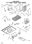 UNIT PARTS Diagram and Parts List for KSBS23INSS01  KitchenAid Refrigerator