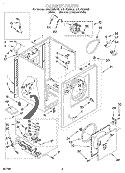 CABINET Diagram and Parts List for RGL4632BL3  Roper Dryer