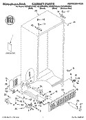 CABINET PARTS Diagram and Parts List for KSCS25FKSS02  KitchenAid Refrigerator