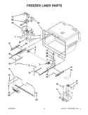 FREEZER LINER PARTS Diagram and Parts List for GI6SARXXF06  Whirlpool Refrigerator