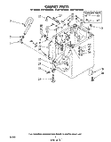 CABINET Diagram and Parts List for 3CA2100XMW0  Whirlpool Washer