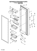 REFRIGERATOR DOOR PARTS Diagram and Parts List for 7GS6SHEXMS03  Whirlpool Refrigerator