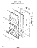 DOOR Diagram and Parts List for EL13SCRSW00  Whirlpool Refrigerator