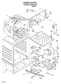 LINER Diagram and Parts List for ET9CHKXKB00  Whirlpool Refrigerator