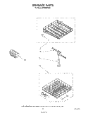 DISHRACK Diagram and Parts List for DP3000XRN2  Whirlpool Dishwasher
