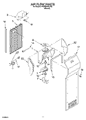 AIR FLOW Diagram and Parts List for 4KSRS25KLT00  KitchenAid Refrigerator