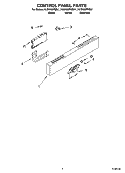 CONTROL PANEL PARTS Diagram and Parts List for KUDU02FRSS1  KitchenAid Dishwasher