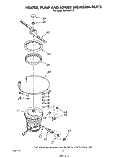 HEATER, PUMP AND LOWER SPRAY ARM Diagram and Parts List for DU9400XT0  Whirlpool Dishwasher