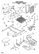 UNIT PARTS Diagram and Parts List for 8ED0GTKXKQ01  Whirlpool Refrigerator