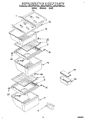 REFRIGERATOR SHELF Diagram and Parts List for 8ED22PWXDG01  Whirlpool Refrigerator