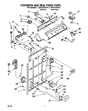 CONTROLS AND REAR PANEL Diagram and Parts List for LSP8245AW0  Whirlpool Washer