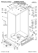 CABINET PARTS Diagram and Parts List for KSSO36QTX02  KitchenAid Refrigerator