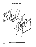 OVEN DOOR, OPTIONAL Diagram and Parts List for RS630PXV1  Whirlpool Range