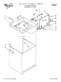 TOP AND CABINET Diagram and Parts List for 7LSR7233HZ0  Whirlpool Washer