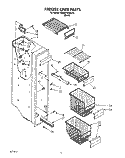 FREEZER LINER Diagram and Parts List for KSRB27QABL06  KitchenAid Refrigerator