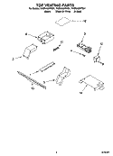 TOP VENTING PARTS, OPTIONAL PARTS Diagram and Parts List for YKESA907PP01  KitchenAid Range