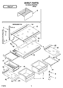 SHELF PARTS, OPTIONAL PARTS Diagram and Parts List for IKT162302  Inglis Refrigerator